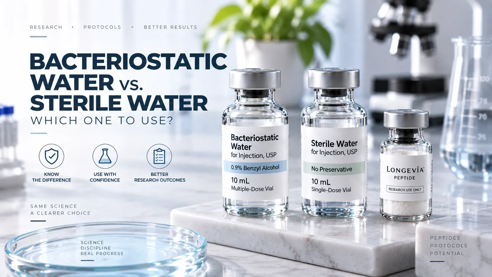 Bacteriostatic Water vs. Sterile Water: Which One to Use