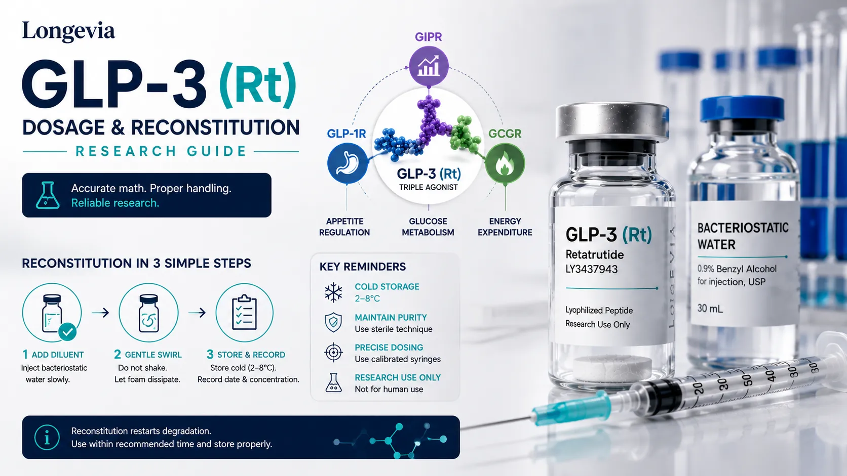 GLP-3 (Rt) Dosage and Reconstitution Research Guide